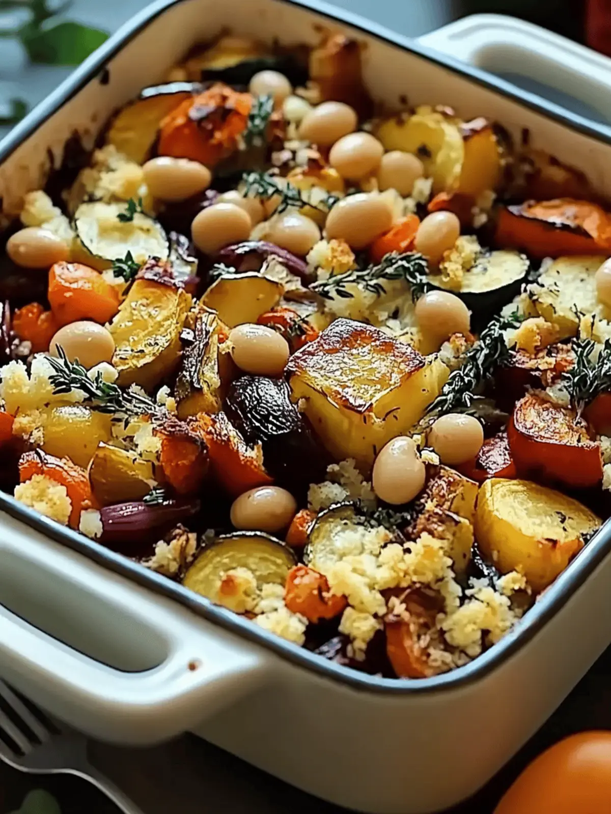 Rustic Roasted Vegetable Bake with Cannellini Beans Delight 3 Rustic Roasted Vegetable Bake with Cannellini Beans