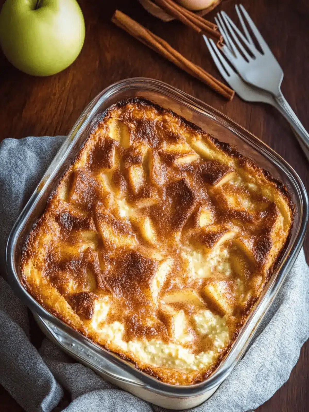 Apple Cinnamon Cottage Cheese Bake