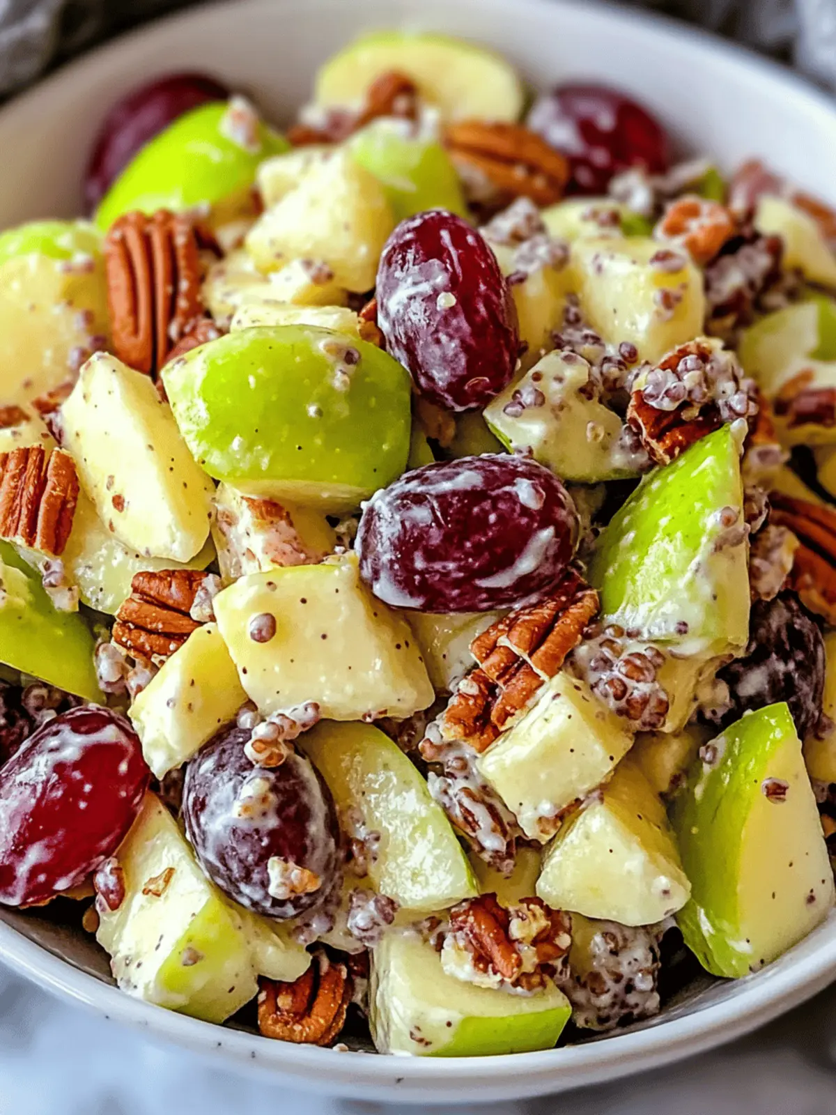 Apple Salad with Grapes & Pecans for a Crunchy Delight 3 Apple Salad with Grapes & Pecans