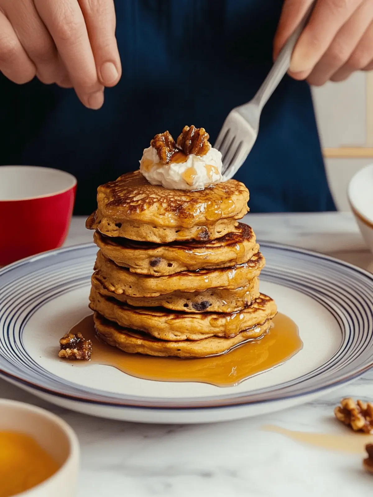 Fluffy Pumpkin Pancakes with Whipped Maple Cinnamon Butter