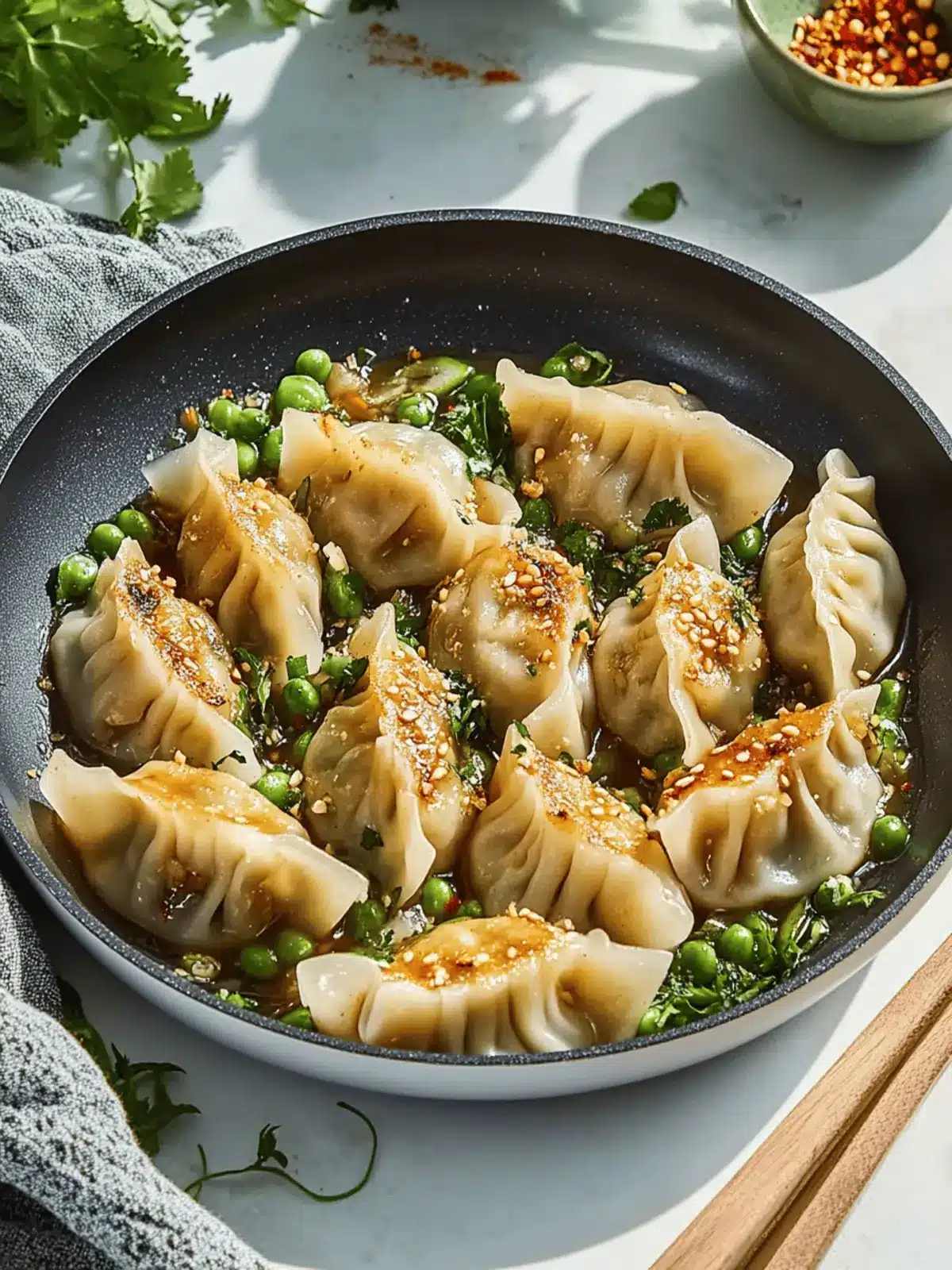 One Pan Dumpling Dinner: Quick & Delicious Weeknight Meal 5 One Pan Dumpling Dinner