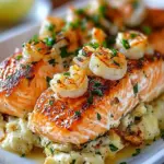 Elegant Crab Shrimp Stuffed Salmon