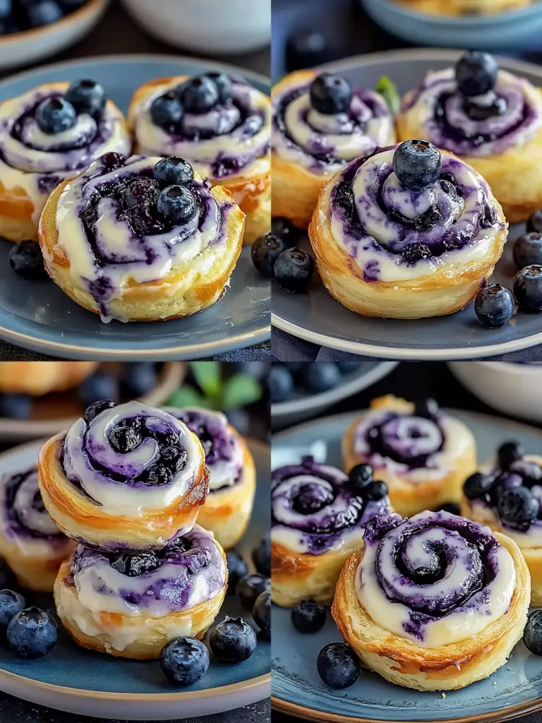 Blueberry Cheesecake Swirl Rolls