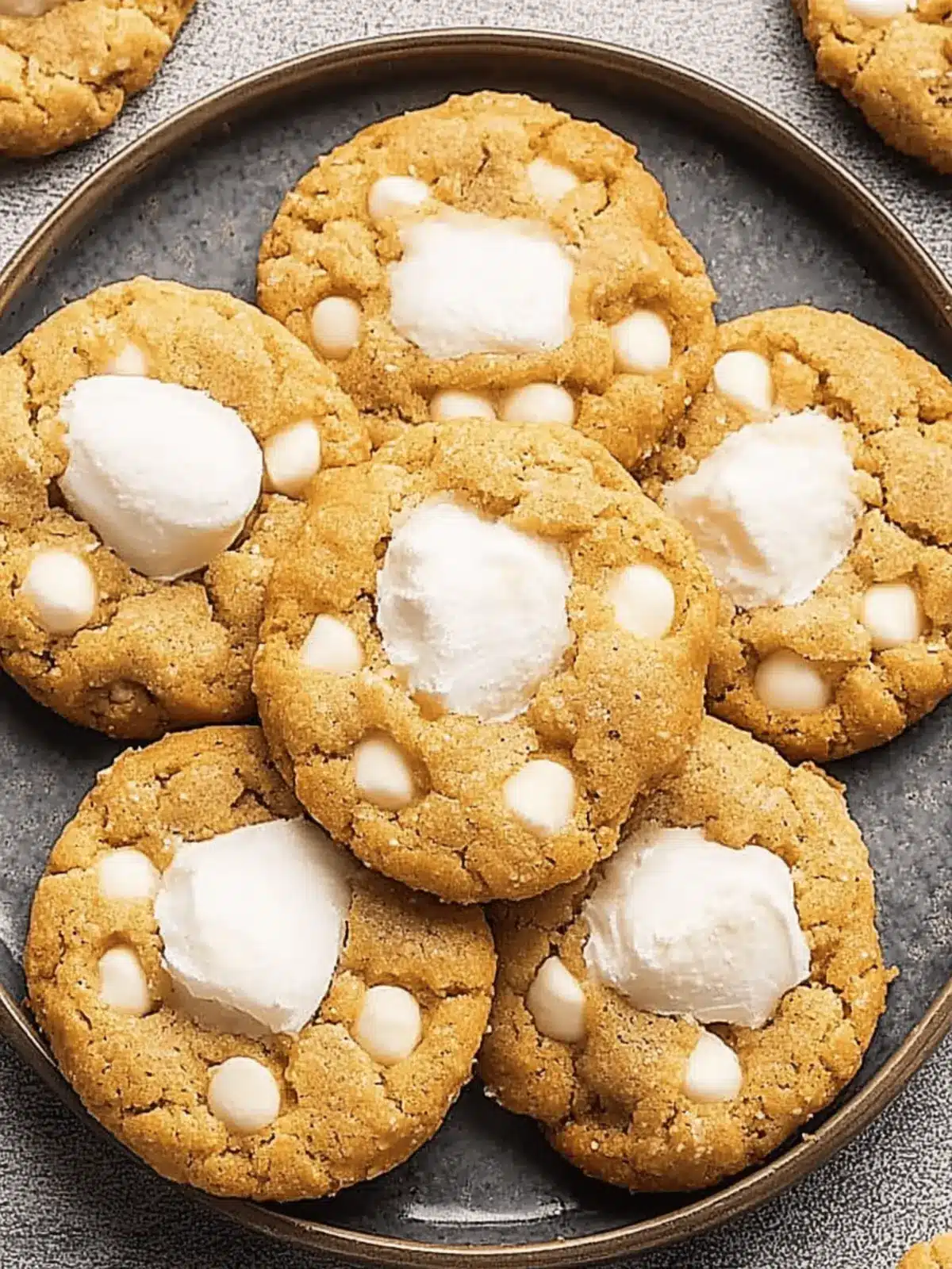 Marshmallow Crispy Cookies