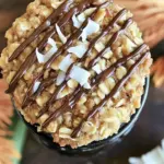Thin Crispy Oatmeal Cookies with Toasted Coconut and Chocolate Drizzle