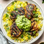 Peruvian Chicken & Rice with Green Sauce