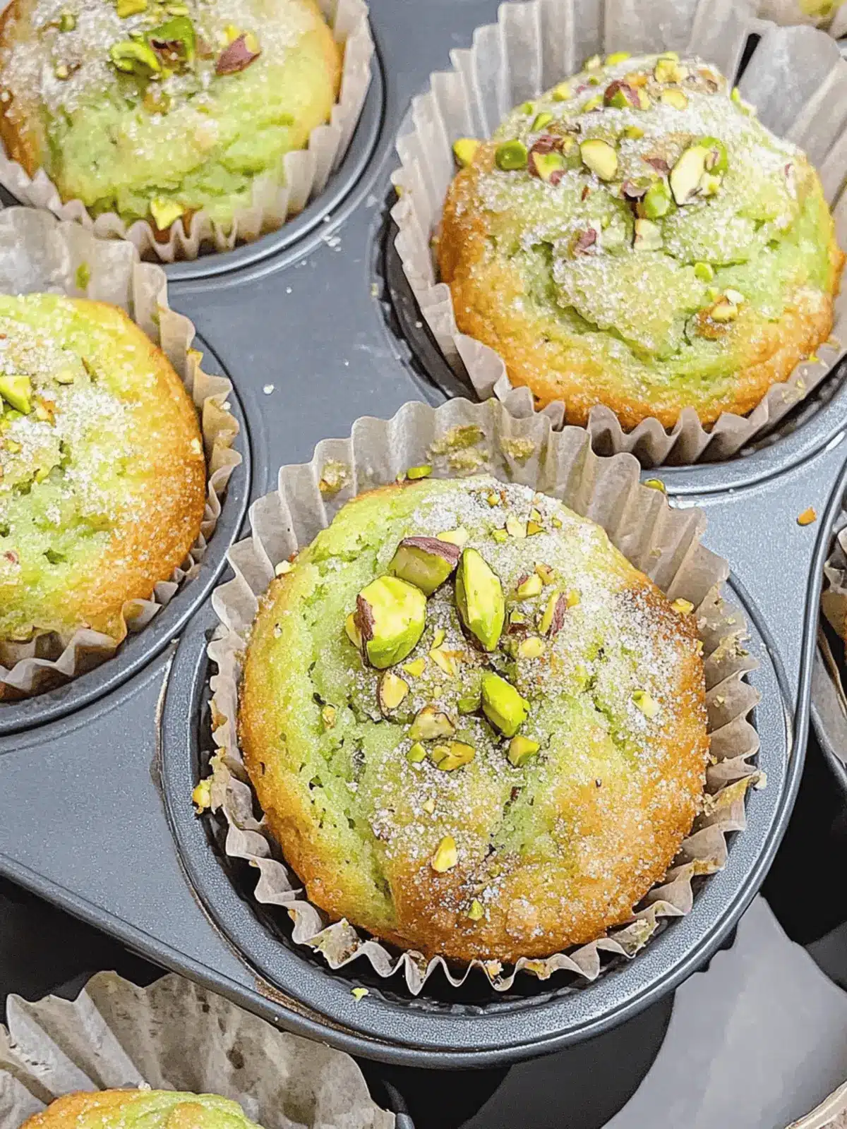 Bakery Style Pistachio Muffins