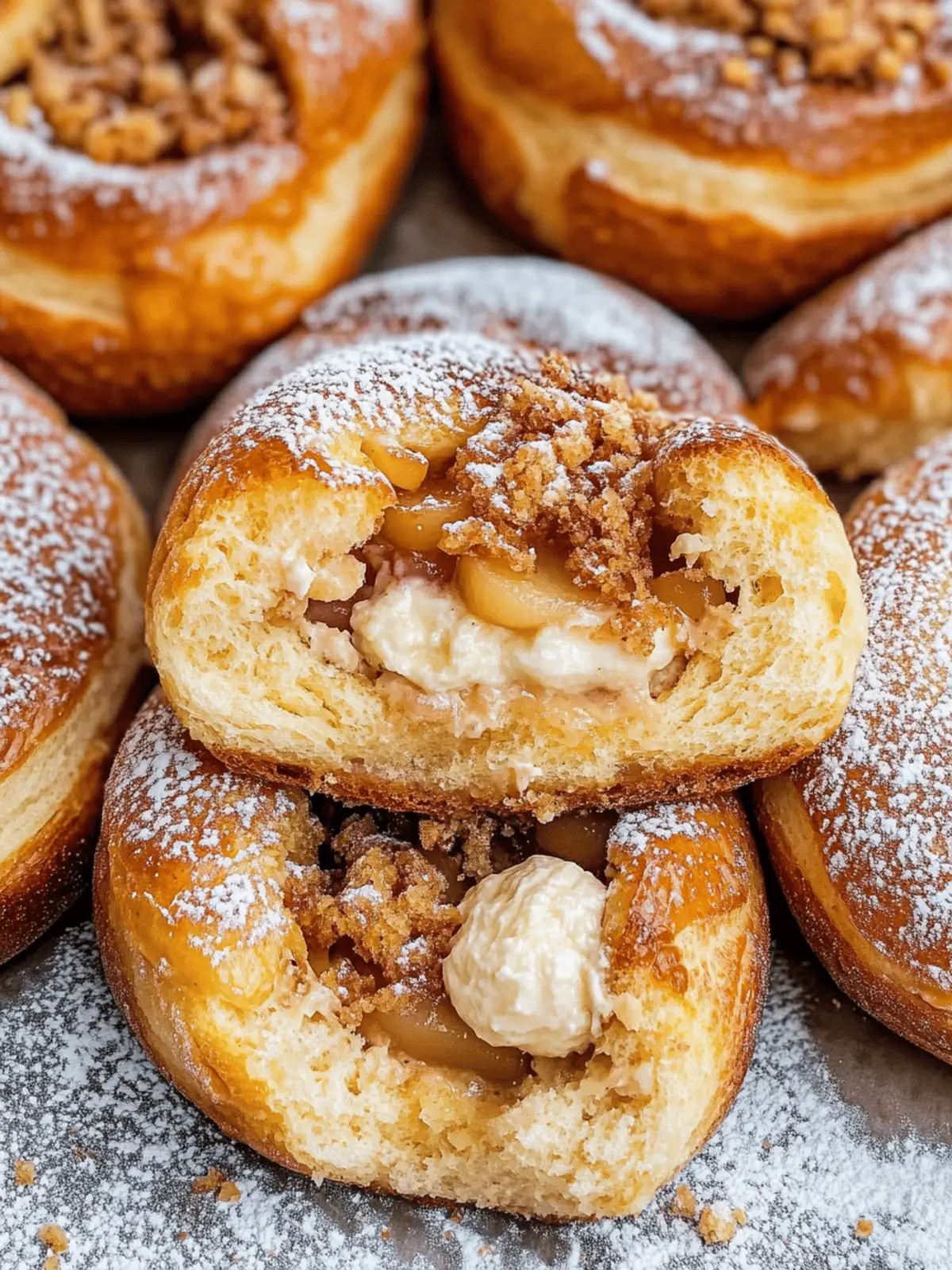 Apple Cheesecake Brioche Buns