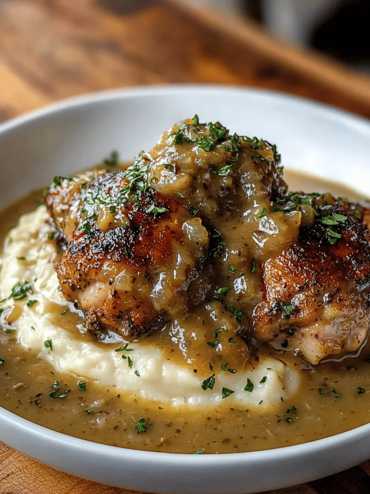 Smothered Chicken Thighs Gravy