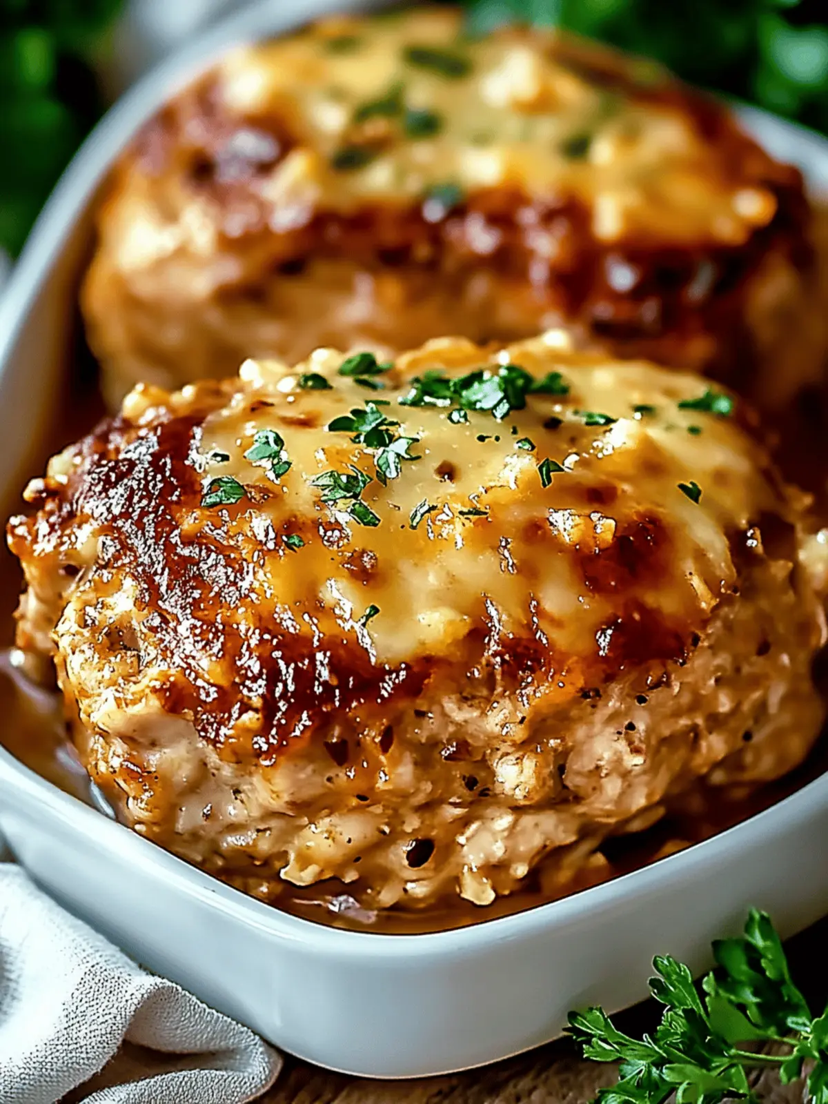 Garlic Parmesan Chicken Meatloaves