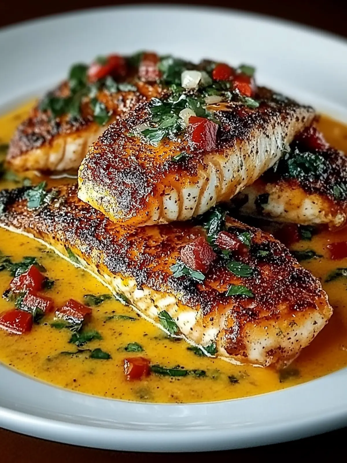 Red Snapper with Creamy Creole Sauce