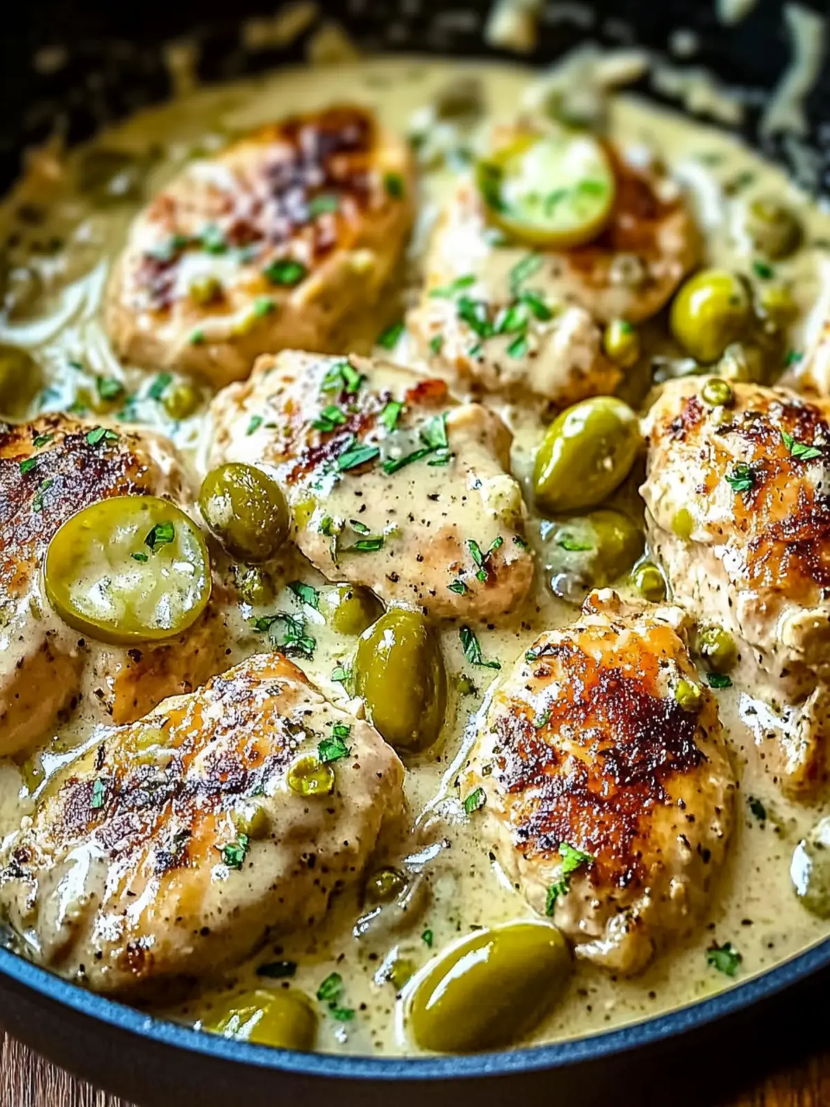 Creamy Pepperoncini Chicken Skillet