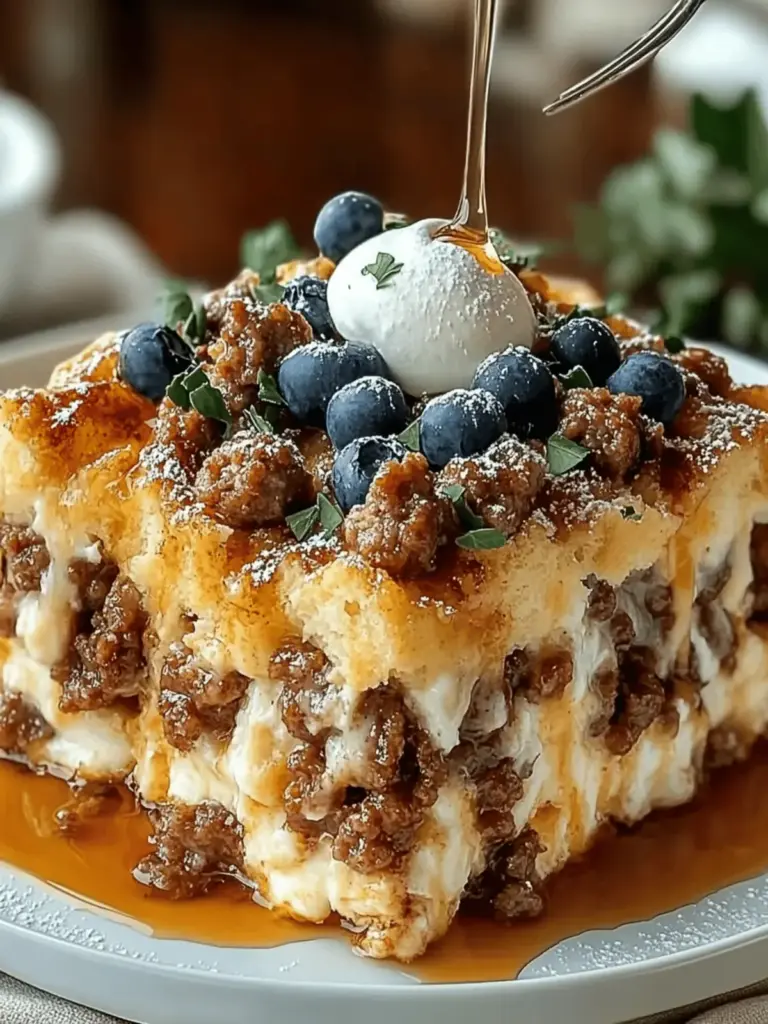 Sweet Maple Sausage Breakfast Casserole