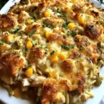 French Onion Chicken Orzo Casserole