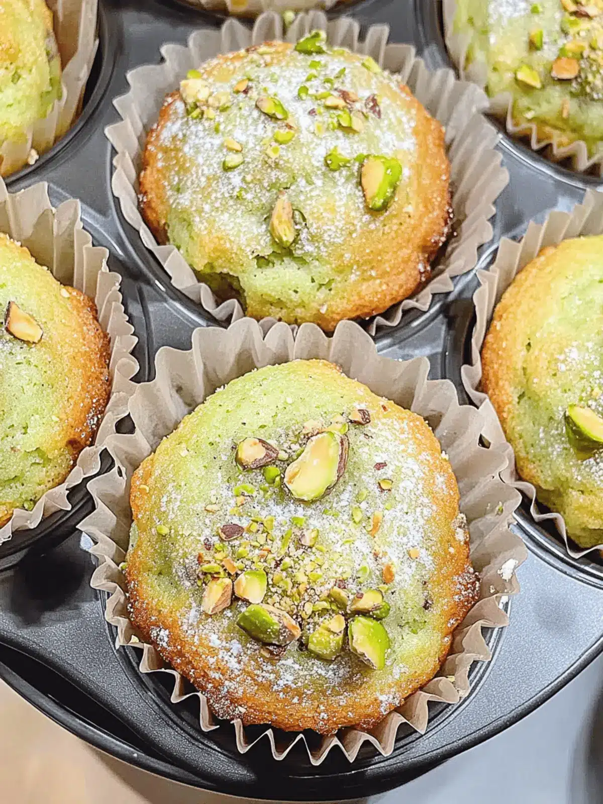 Bakery Style Pistachio Muffins