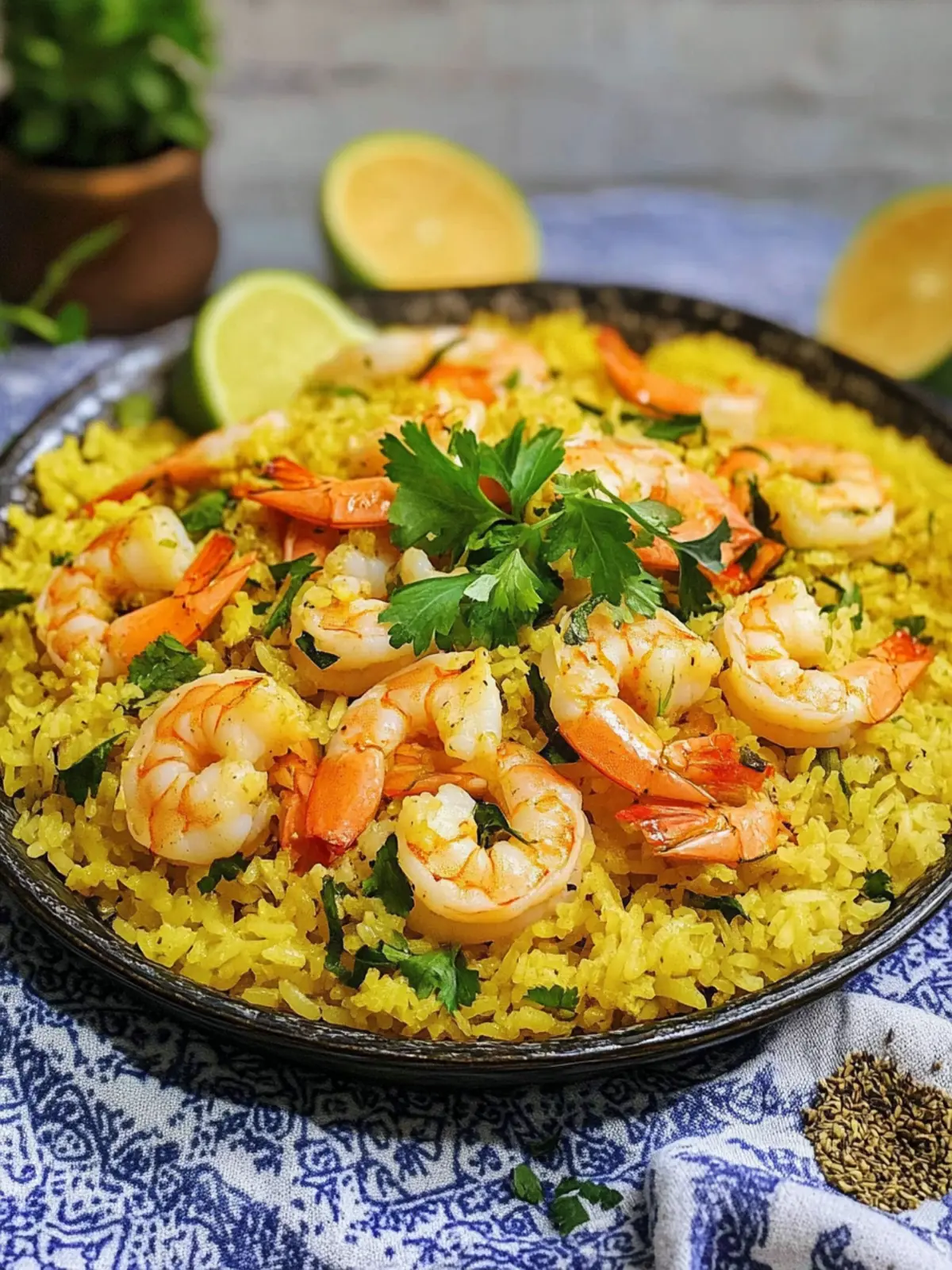 Shrimp Rice with Herbs (Meygoo Polo)
