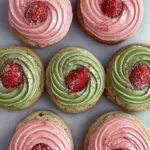 Strawberry Matcha Cookies