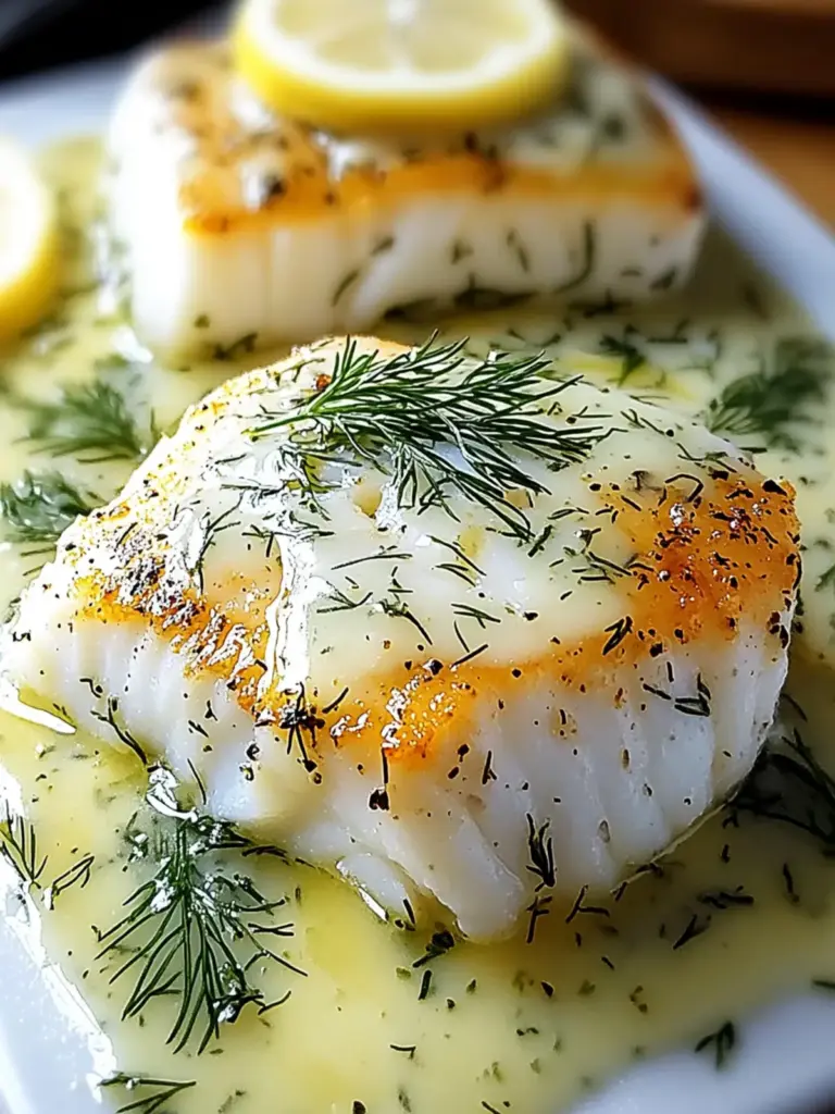 Delicious Baked Cod with Lemon Dill Sauce