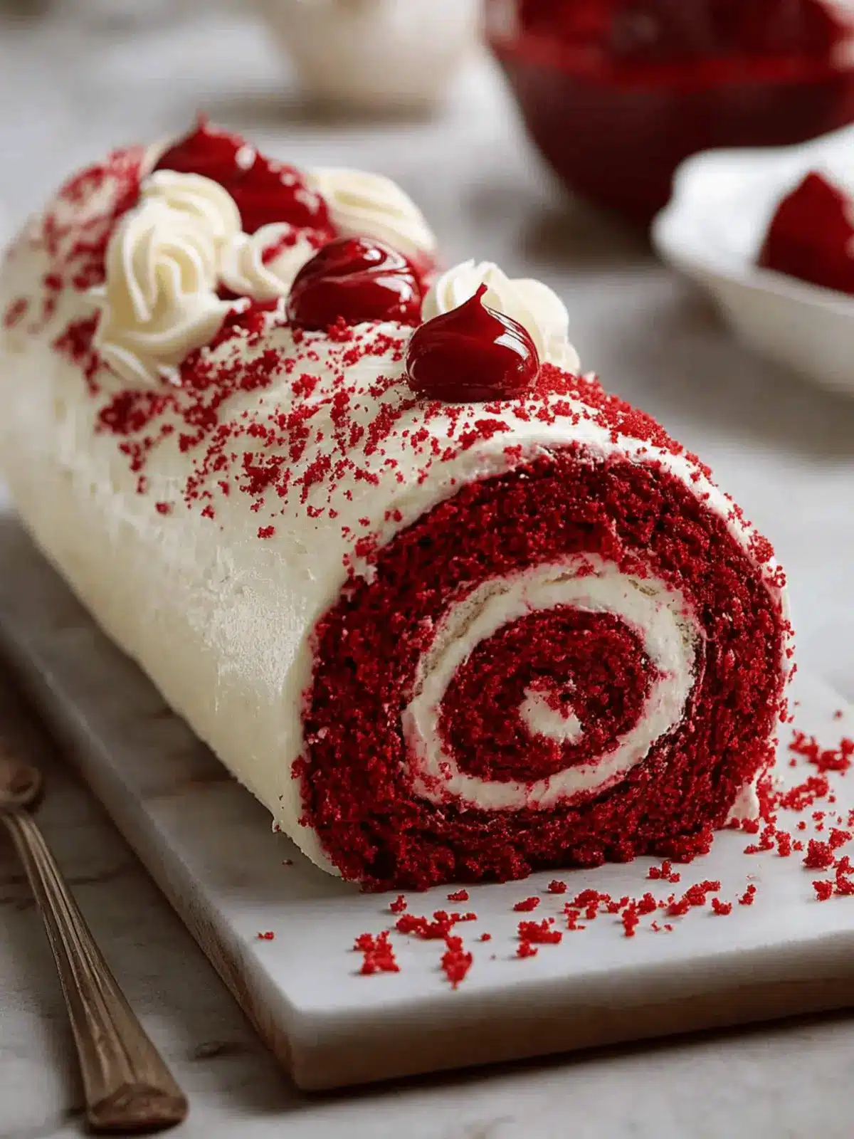 Velvety Red Velvet Roll Cake: A Showstopper for Any Occasion 4 Red Velvet Roll Cake