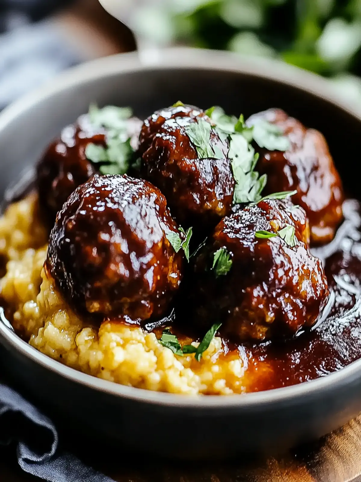 Red Wine Braised Meatballs