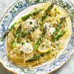 Spaghetti Squash with Asparagus, Ricotta, Lemon, and Thyme