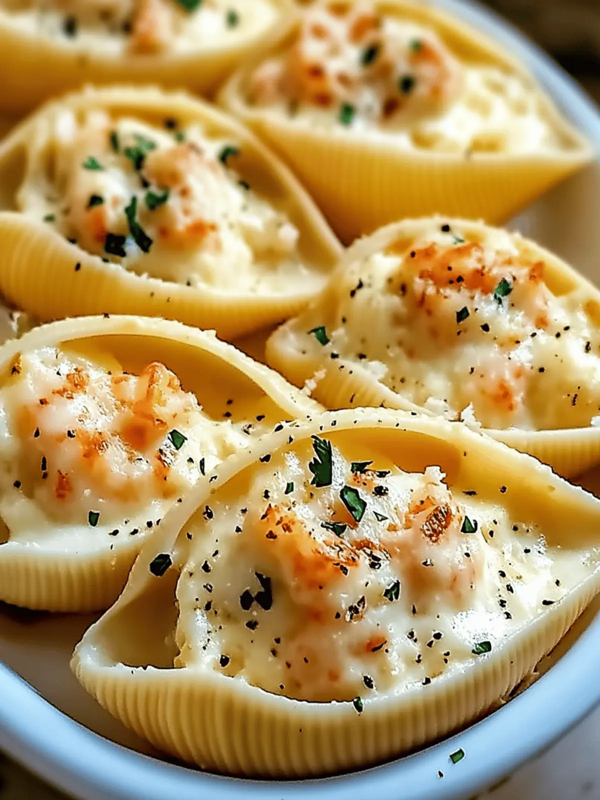 Creamy Seafood Stuffed Shells