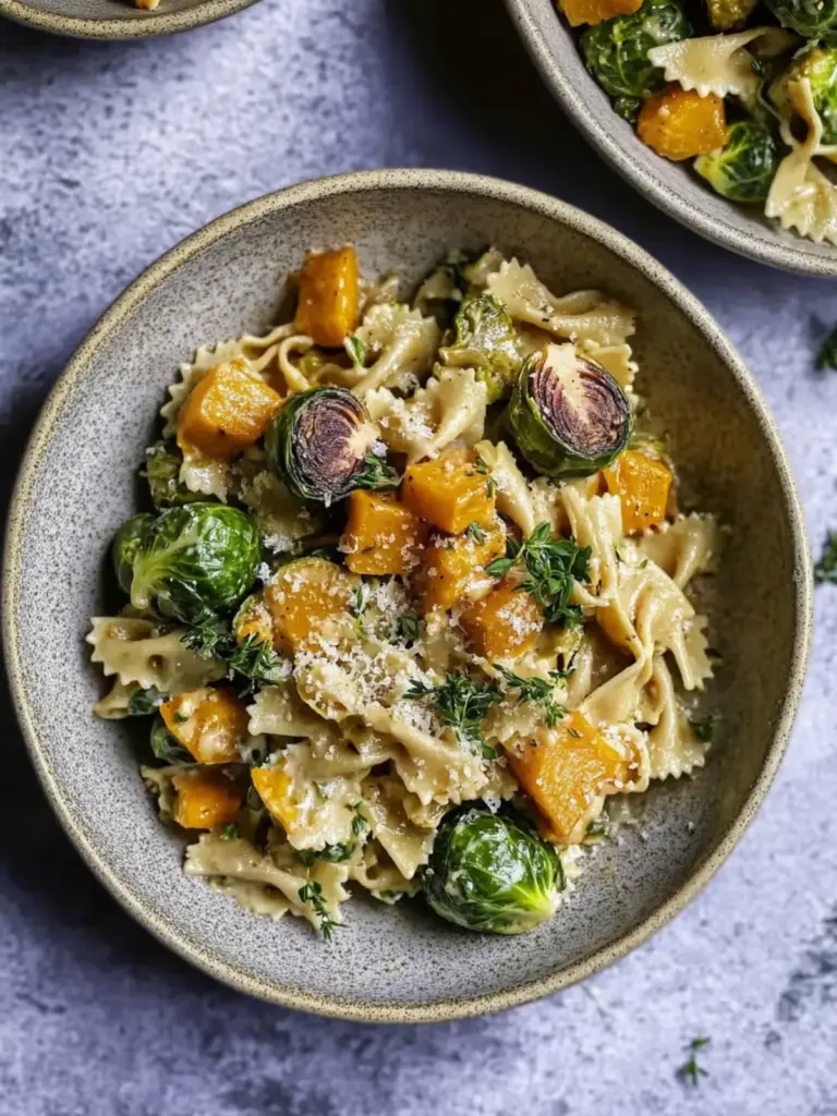Brussels Sprouts & Butternut Squash Pasta