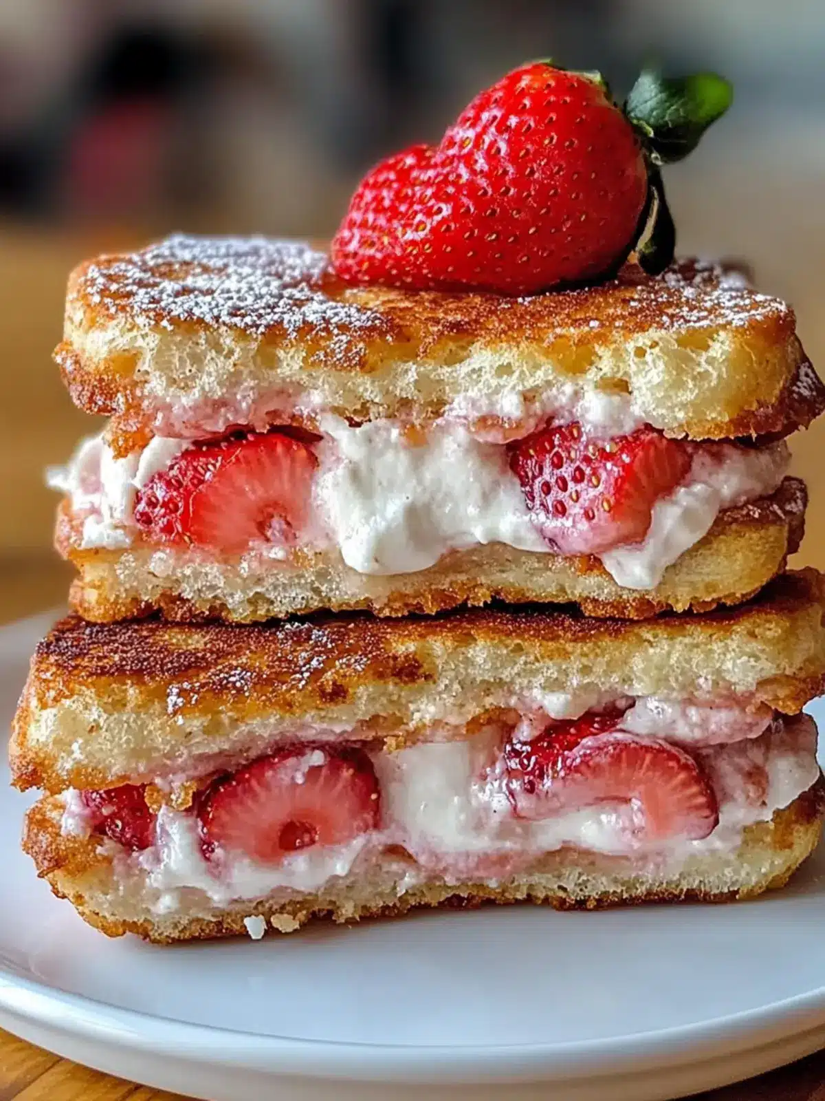 Fried Strawberry Cheesecake Sandwiches