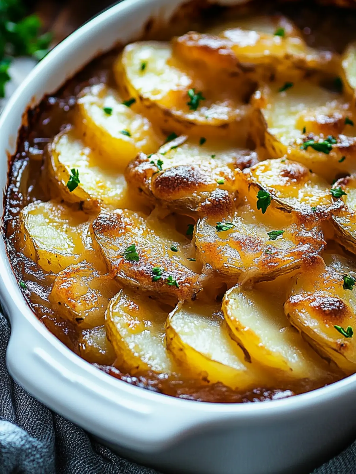 Easy French Onion Potato Bake