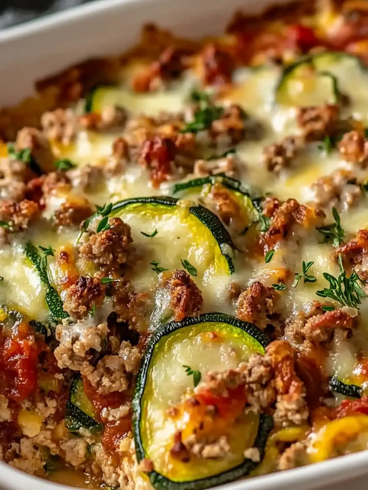 Ground Turkey Zucchini Casserole