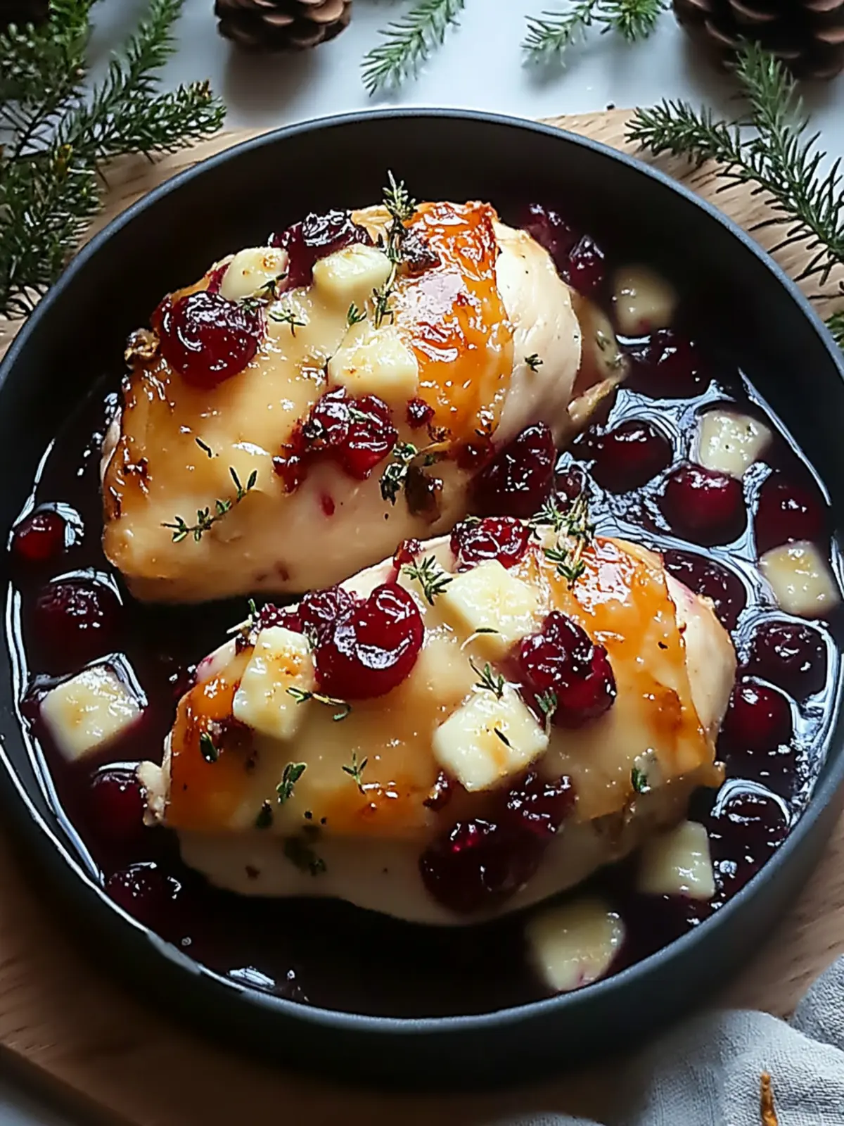 Cranberry Brie Stuffed Chicken