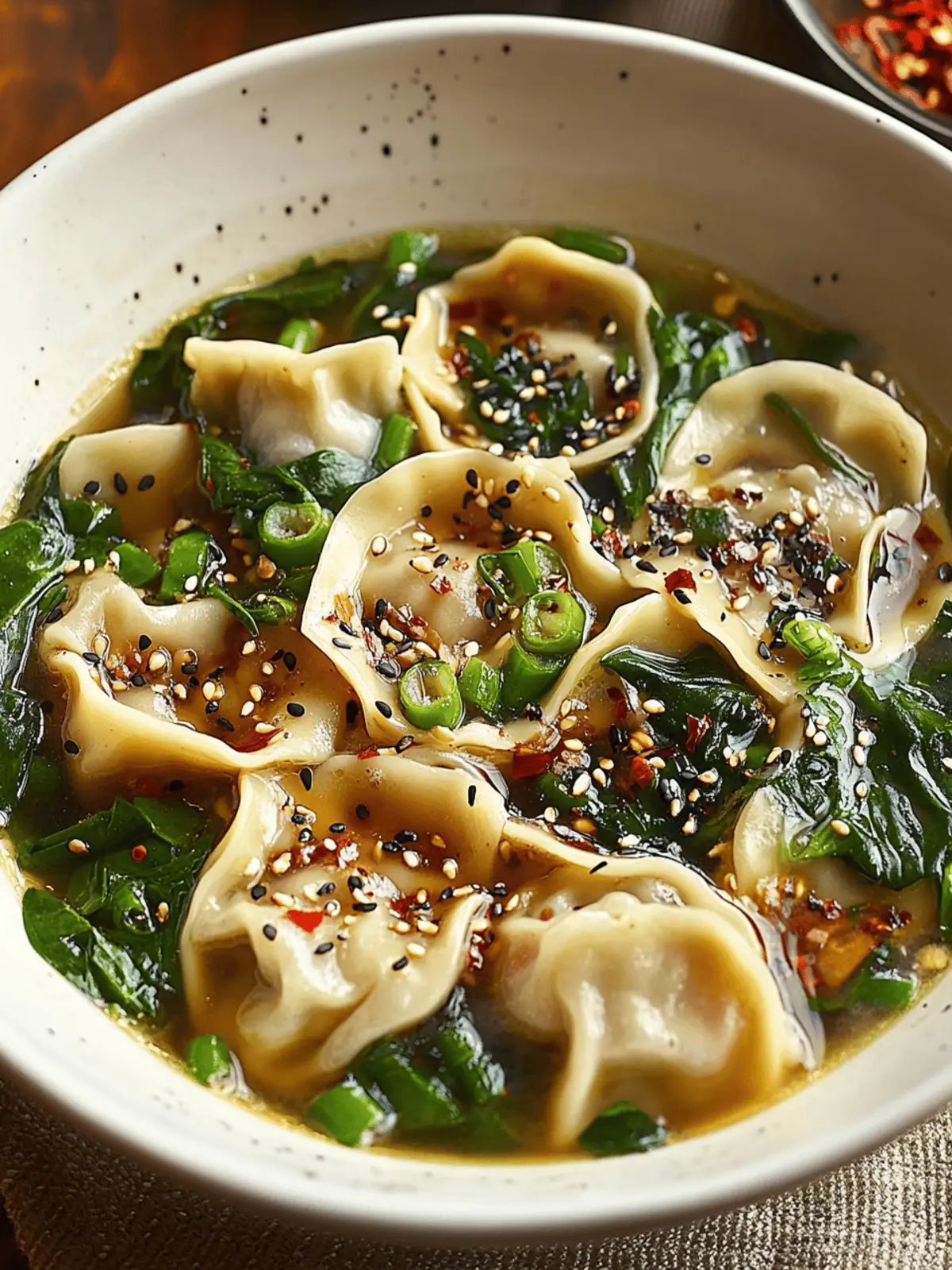 Savory Asian Potsticker Soup
