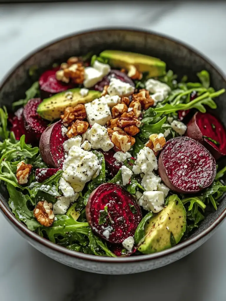 Roasted Beet Salad with Arugula and Feta