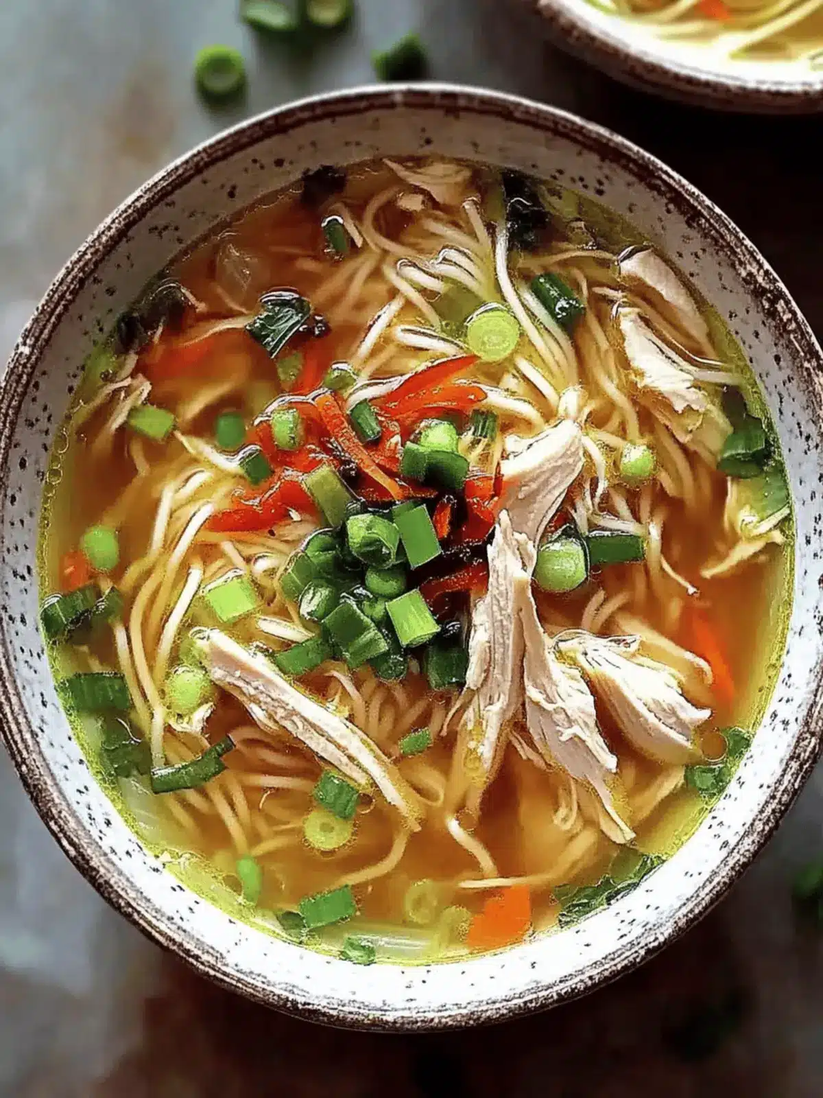 Classic Ginger Garlic Chicken Noodle Soup