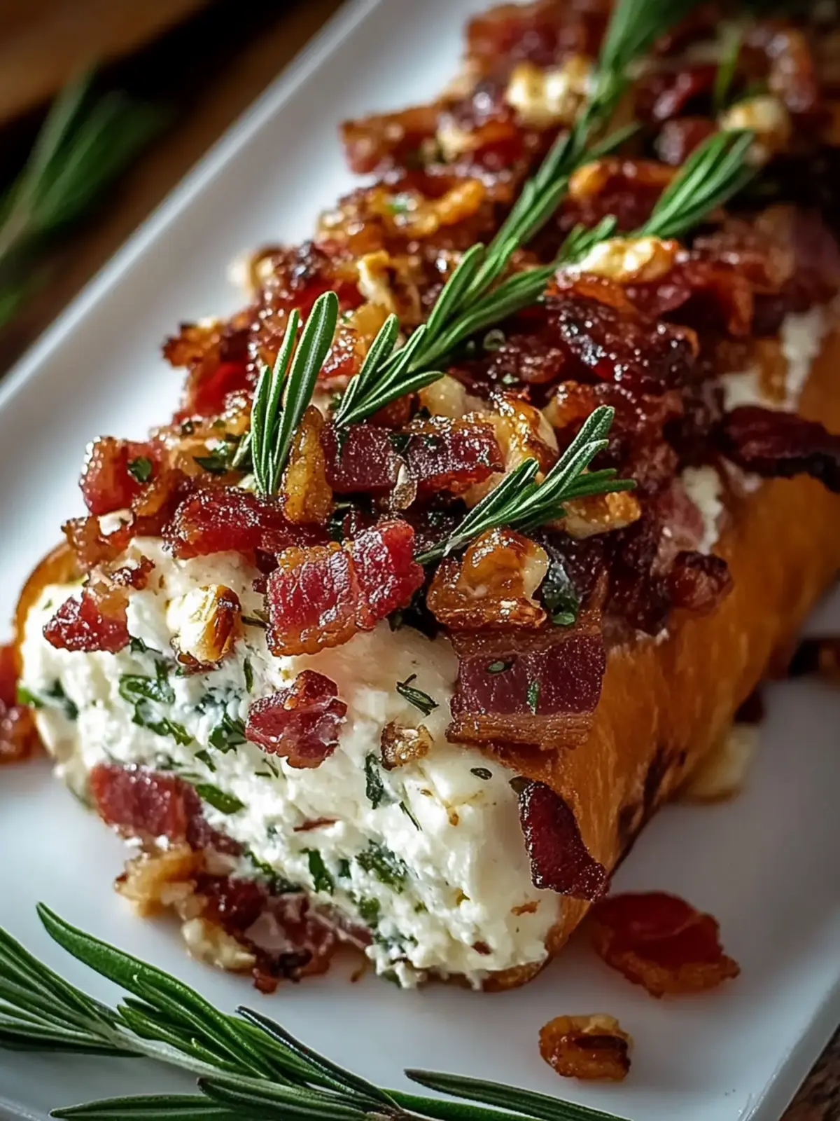 Million Dollar Bacon Goat Cheese Appetizer Log