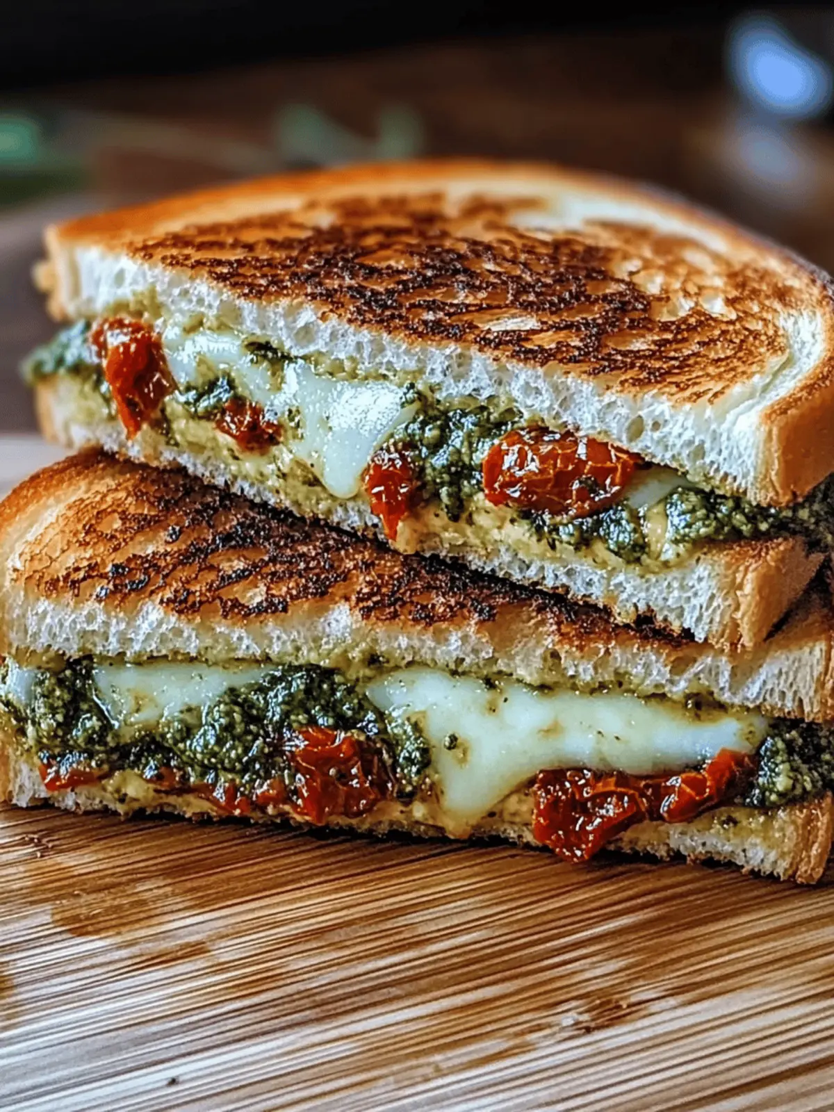 Sun-Dried Tomato Pesto Grilled Cheese