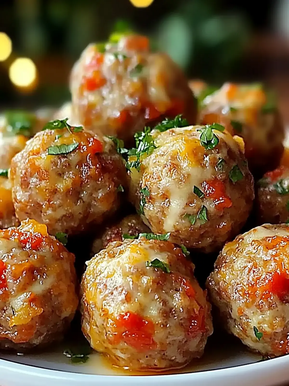 Spicy Rotel Cream Cheese Sausage Balls