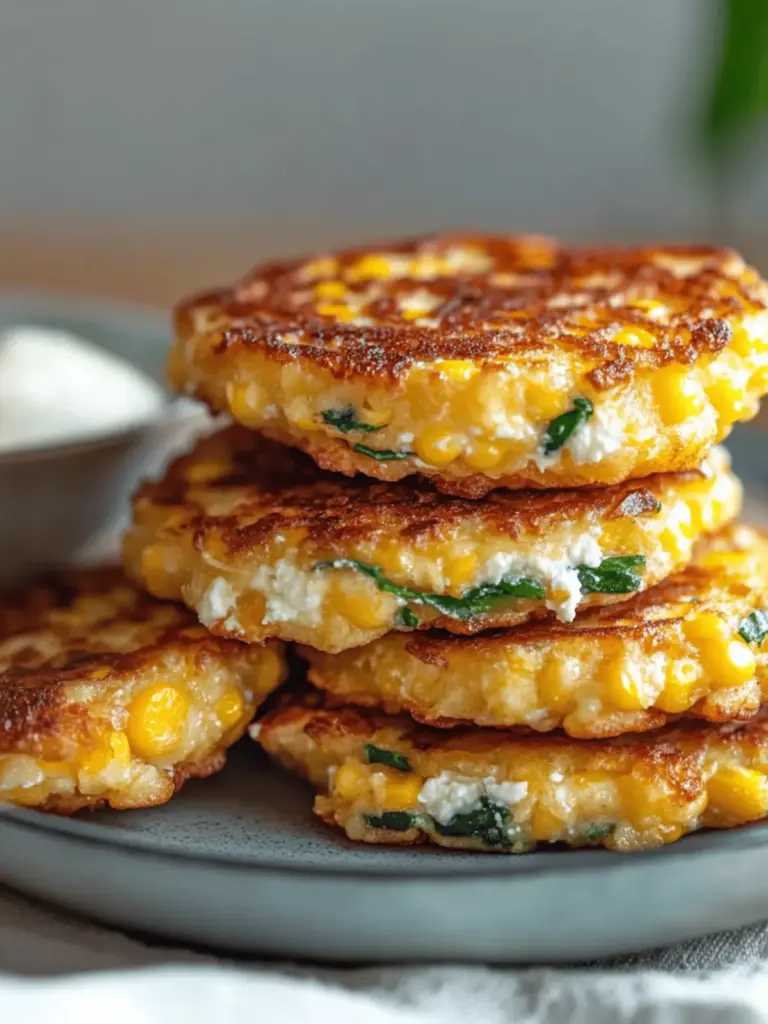 Crispy Golden Ricotta Corn Fritters