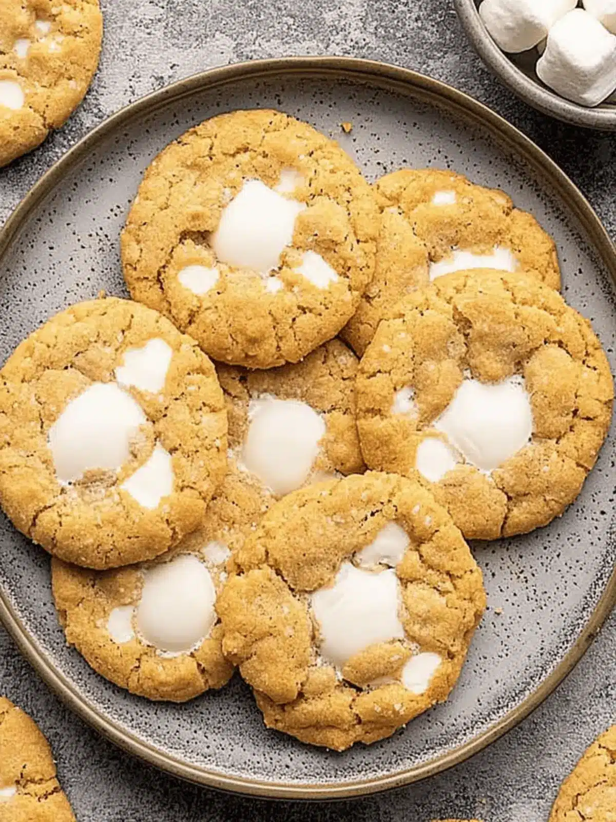 Marshmallow Crispy Cookies