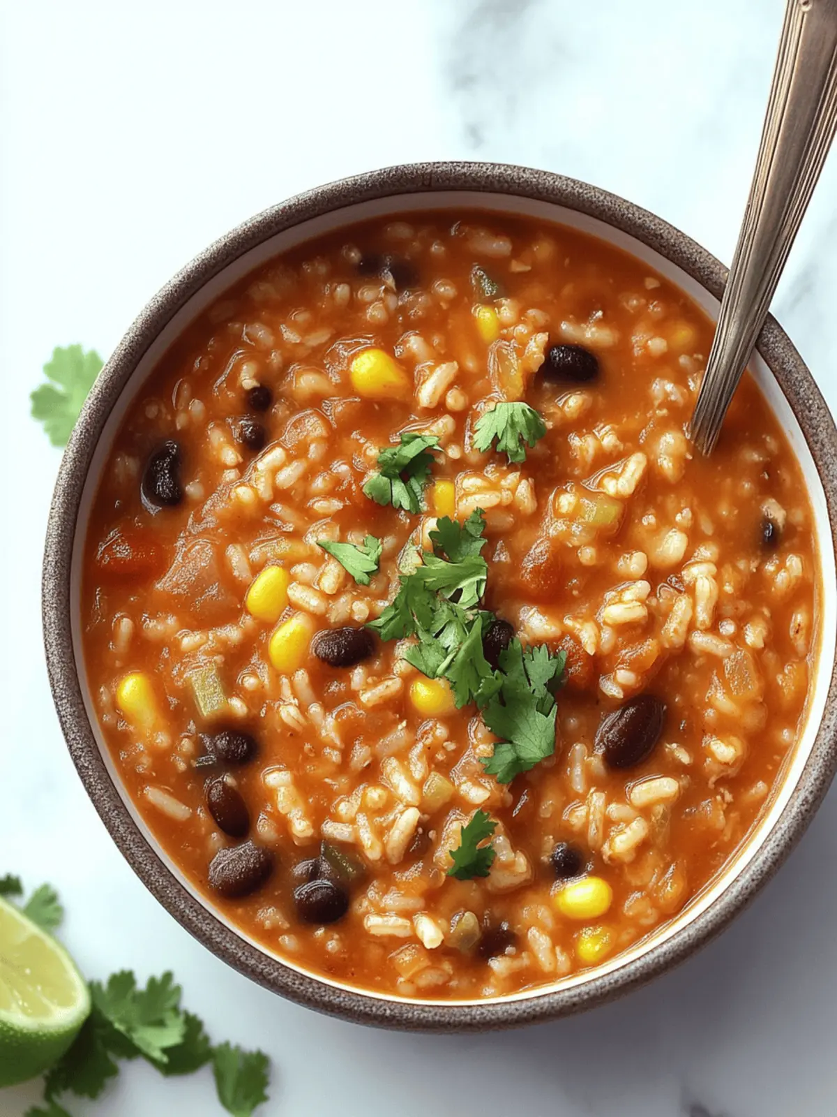 Savory Beans and Rice Taco Soup Ready in 30 Minutes! 4 Beans and Rice Taco Soup