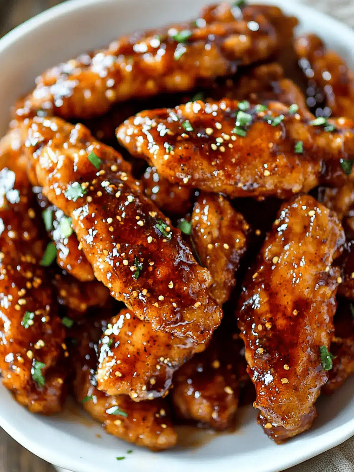 Sweet & Spicy Sticky Chicken Tenders