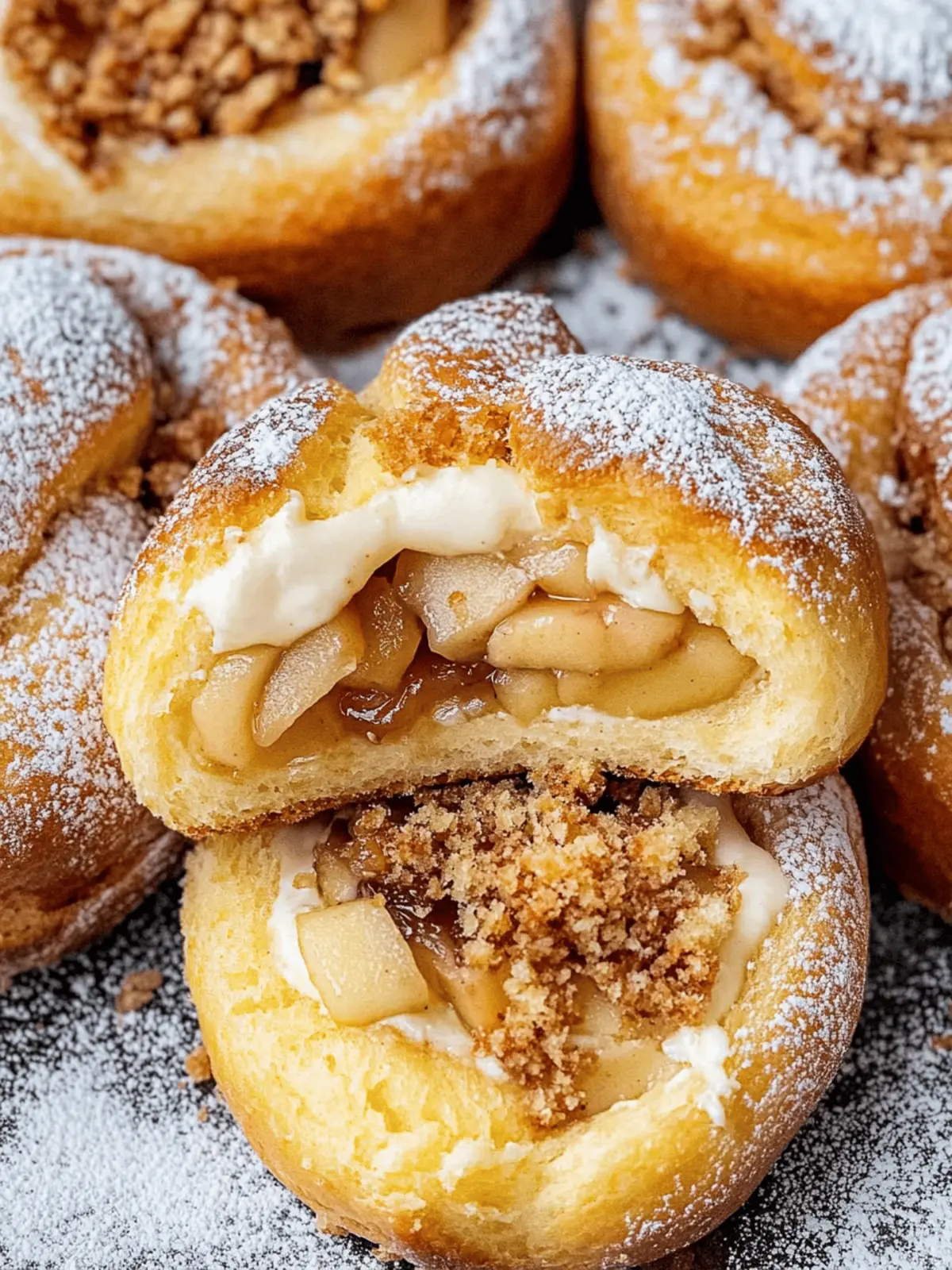 Apple Cheesecake Brioche Buns