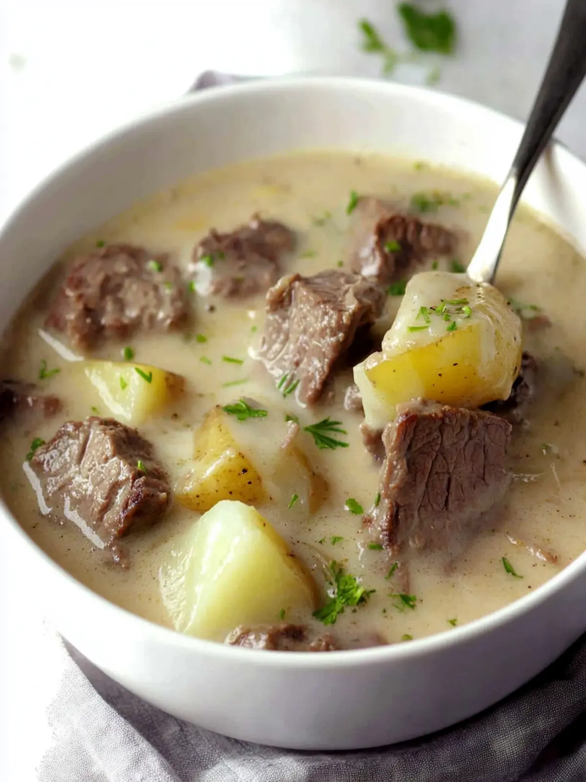 Creamy Steak & Potato Soup