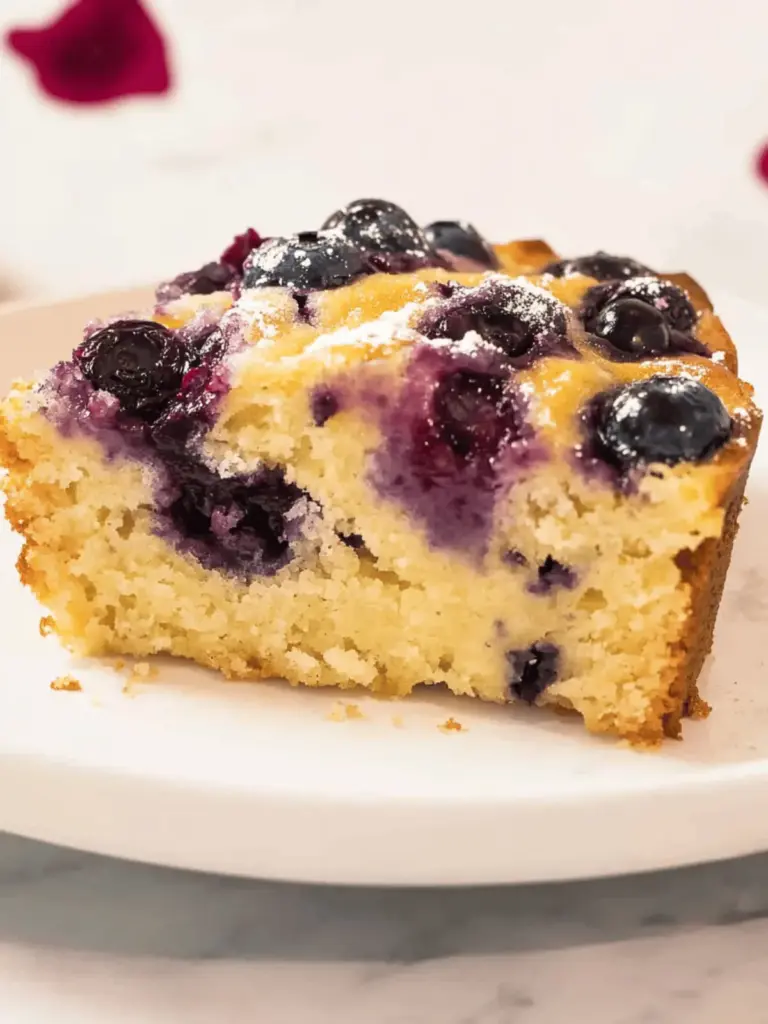 Soft Vegan Blueberry Almond Cake