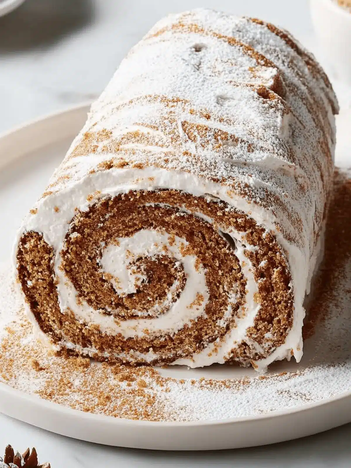 Irresistible Gingerbread Yule Log Cake for Festive Celebrations 2 Gingerbread Yule Log Cake