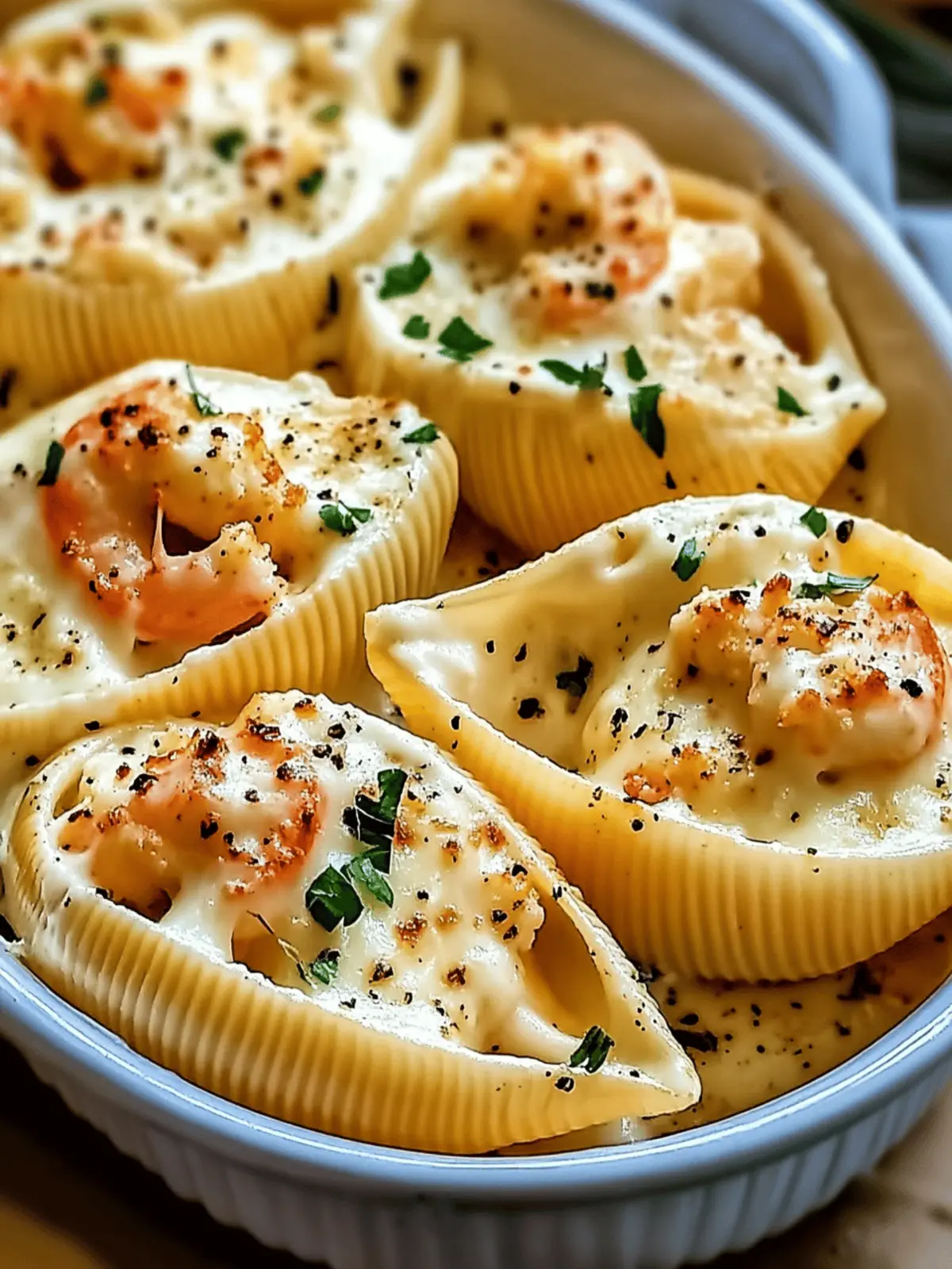 Creamy Seafood Stuffed Shells