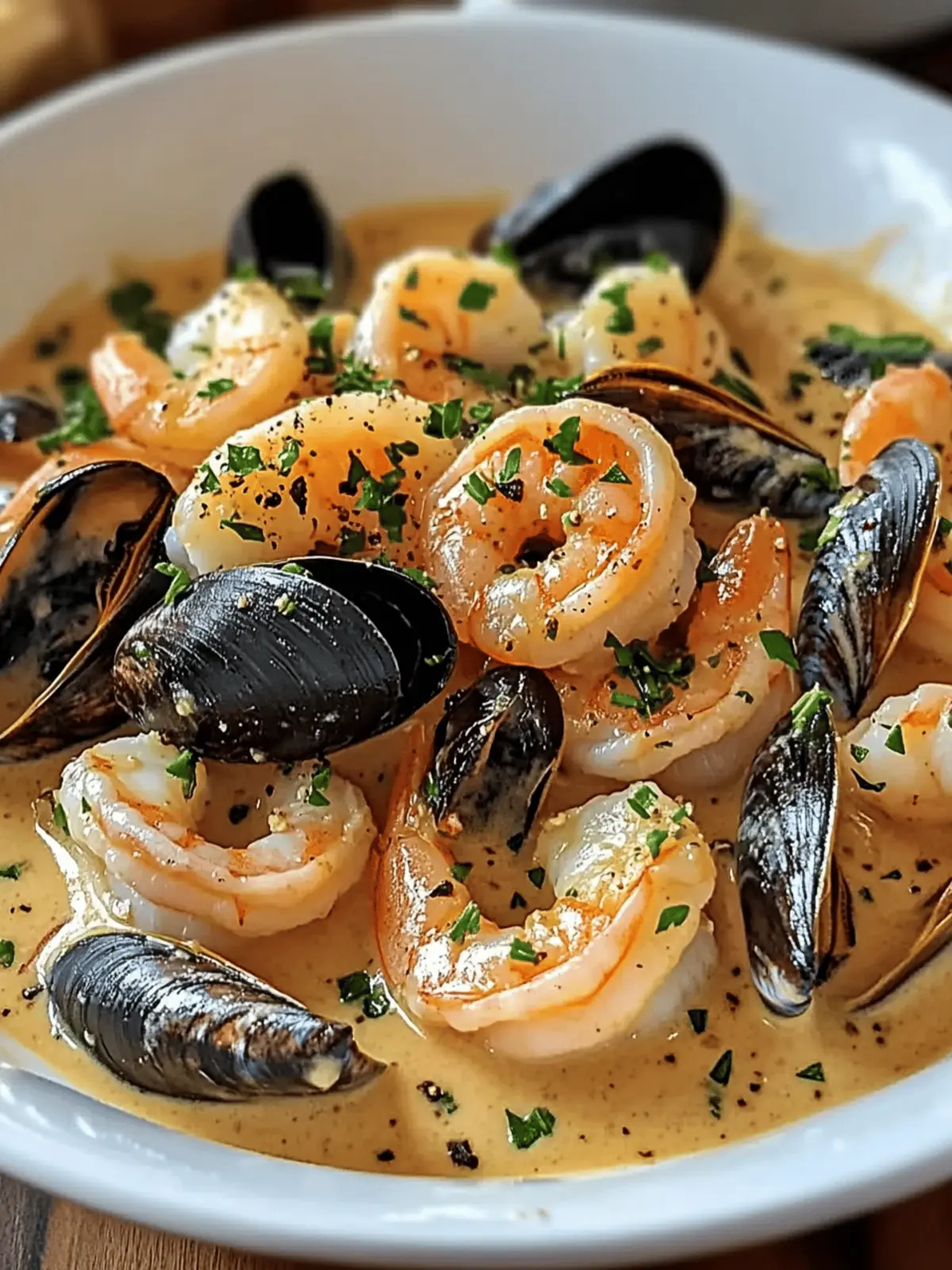 Shrimp and Mussels in Creamy Garlic Sauce for Ultimate Comfort 3 Shrimp and Mussels in Creamy Garlic Sauce