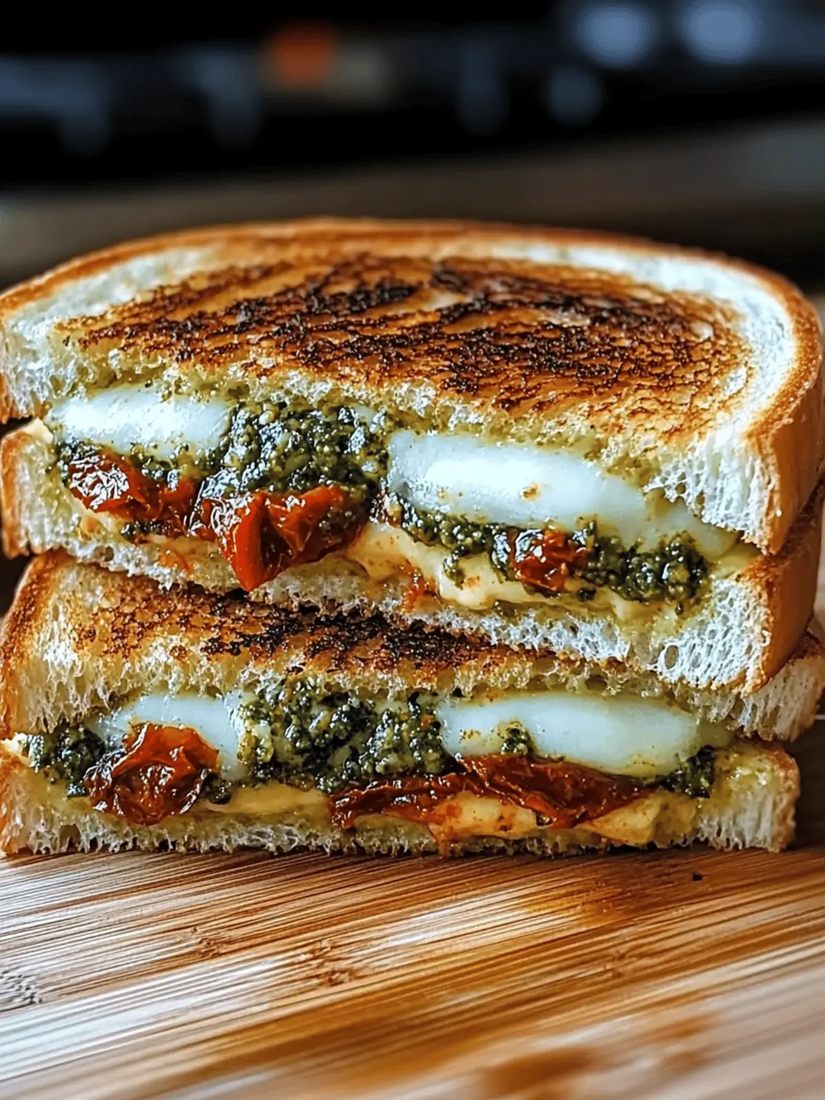 Sun-Dried Tomato Pesto Grilled Cheese