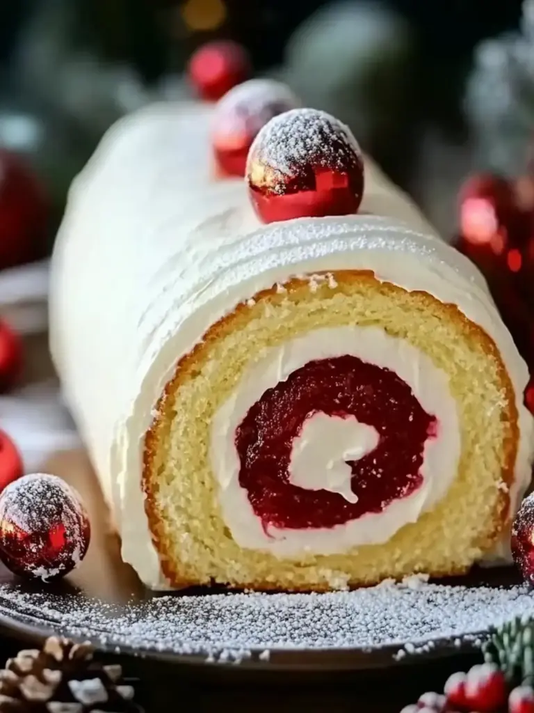 Christmas Vanilla Roll Cake