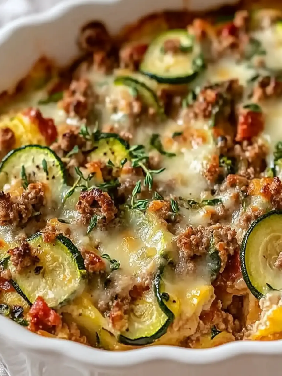 Ground Turkey Zucchini Casserole